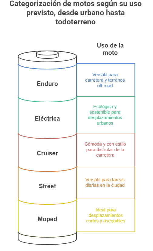 Tipos de motos en Colombia 2025: la guía para elegir la mejor opción 3 Categorizacion de motos segun su uso previsto desde urbano hasta todoterreno
