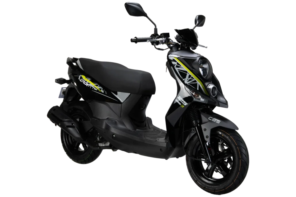 Descubre las ventajas de una moto automática para un manejo fácil y cómodo 2 motoccicleta sym scooter crox 125 color negro brillante amarillo