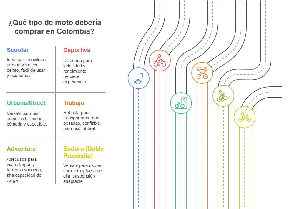 Tipos de motos en Colombia 2025: la guía para elegir la mejor opción 1 que tipo de moto deberia comprar en Colombia